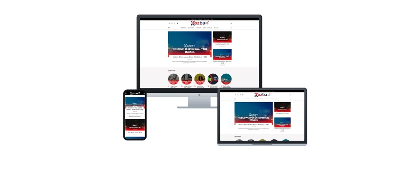KOZBA.ORG web sitesi ekran görüntüleri