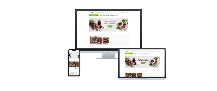 Şalgam Market web sitesi ekran görüntüleri